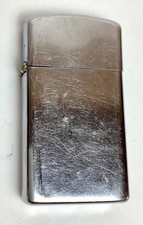 Vintage Plain Thin ZIPPO Lighter Made in USA Approx. 2.25 x 1.25 Inches