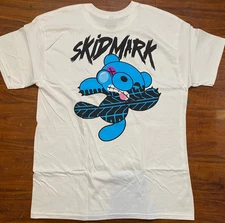 DEDDY BEARS " Coffin SKidmark" Double sided White Spencer's Graphic Tee-NWOT