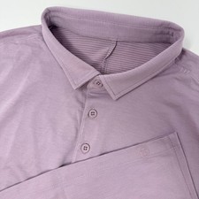 Lululemon Evolution Mens Short Sleeve Polo Shirt Lavender Performance Medium