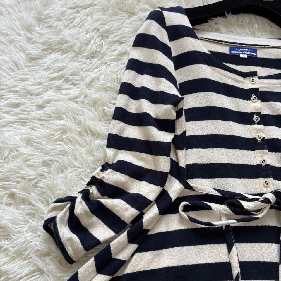 Мини-платье Burberry Blue Label размер M расклешенное трапециевидное в полоску бывшее в употреблении - Изображение 3 из 4