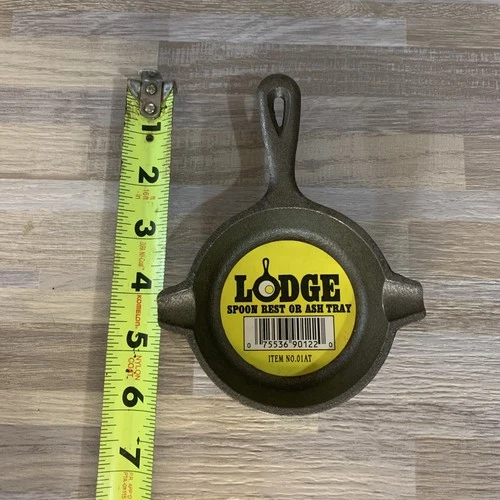 Lodge Cast Iron Mini 3 1/2” x 6” Cast Iron Skillet Ashtray Spoon Rest Lodge