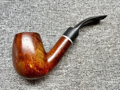 VINTAGE OGDEN'S RAUCHEN TABAK PFEIFE BRIAR HOLZ GEBOGENER STIEL NACHLASS SAMMLER