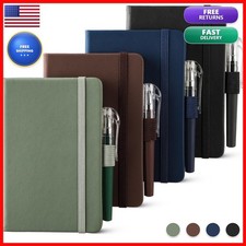 NETANY 4 Pack Pocket Notebook Small Notebook, A6 Mini Leather Hardcover