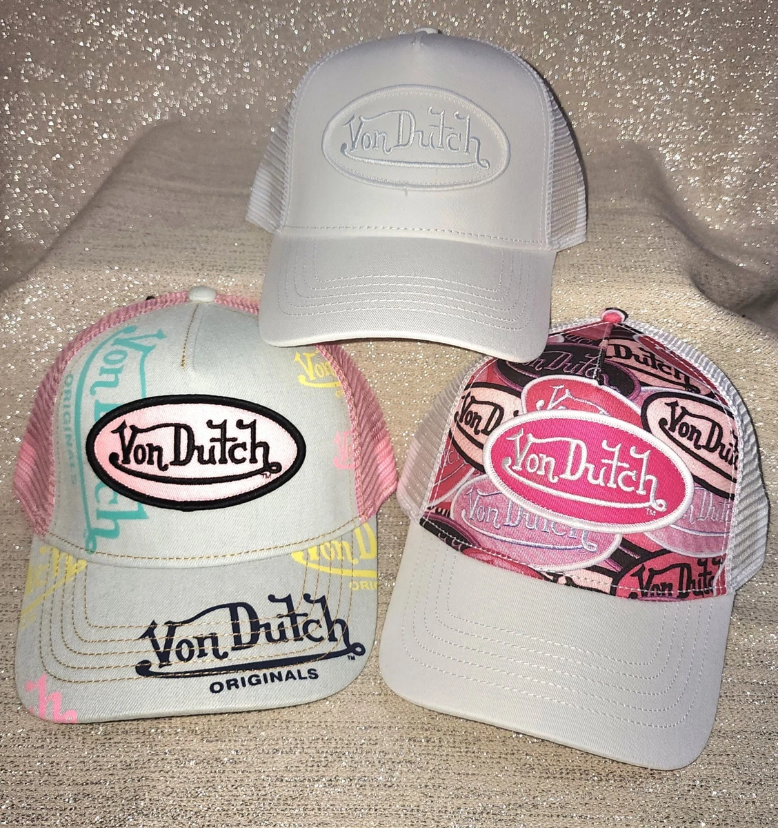Von Dutch Berretto Baseball Trucker Con Rete E Logo Rubber Print - Regolabile, Unisex, Taglia Unica Adulto - 2