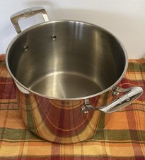 Emeril Lagasse 6 Qt Stainless Steel Copper Core Stock Pot Double Handles ~NO LID