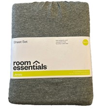 Room Essentials Twin XL Sheet Set Jersey Gray