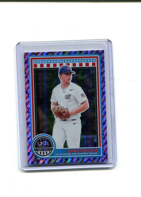 2025 Panini Stars and Stripes 16U 17U Red White Blue Star Hunter Watson 32/50
