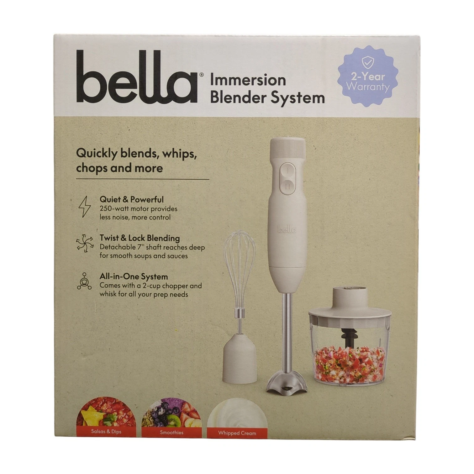 Bella 4-in-1 Compact Immersion Blender System with 250w Motor
Opens in a new window or tab