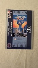1990 Pro Set Super Bowl XXV Silver Anniversary Commemorative #14 SB XIV Ticket