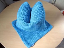 D&T Kissen zzgl. Hülle Sofakissen Couchkissen blau Grainy 100 % Baumwolle /P