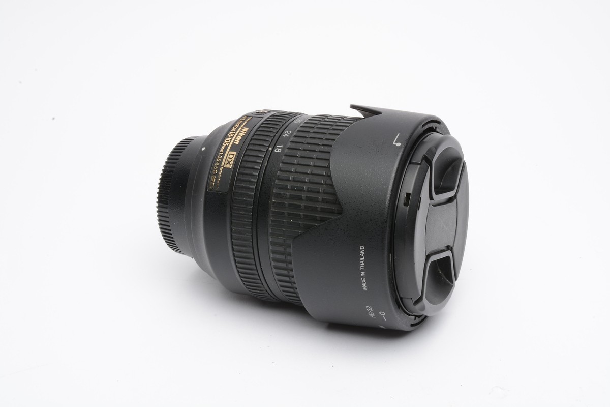 Nikon AF-S 18-105mm f3.5-5.6G ED DX VR zoom lens, hood, caps | eBay