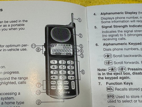 Genuine BMW 1997 E38 7 series Cellular Telephone quick reference small 1 Booklet - Picture 12 of 15