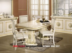 Versace Style Italian Dining Table Chairs Rossella Italian Dining Table Set Ebay