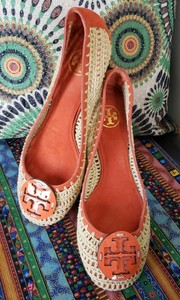 tory burch woven cap toe flat
