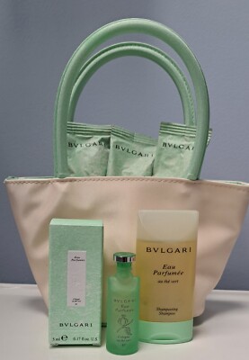 BVLGARI EAU PARFUMEE AU THE VERT  .17/5ml, 1.0 oz/30ml Shampoo, 3 Oshibori