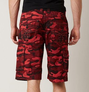 Rock Revival Pantalones Cortos Camuflados Rojo Camo Hombre 38 | eBay