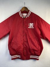 Hartwell Vintage Red White Satin Jacket Made In USA Size Medium GUC Montair Logo