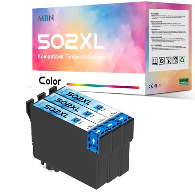 Epson 502 XL Drucker Patronen 3 Stück cyan blau keine Original Tintenpatronen