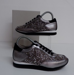 carvela silver trainers
