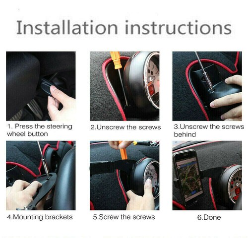 Handyhalterung Auto Handyhalter Für Mini Countryman 2016-2020 F60 Cooper S JCW - Picture 5 of 5