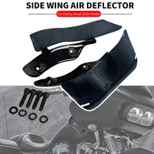 L&R Smoke Adjustable Side Wing Air Deflector Fit For Harley Road Glide FLTRX