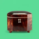 Antique tea caddy, 19th century, celluloid.