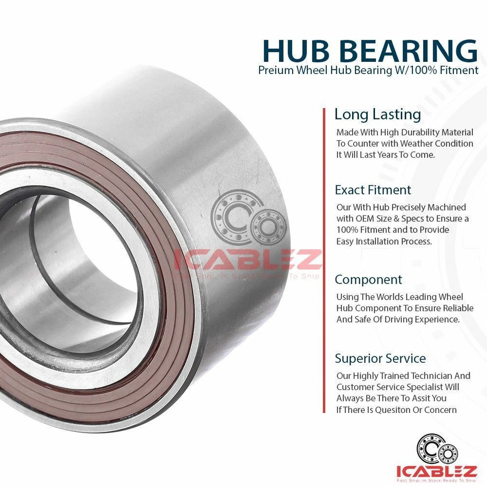 [INTERIOR DELANTERO (cantidad 2 piezas)] Repuesto de cojinete de rueda para Geo Storm 1992-1993 1,6 L Foto 3 de 4