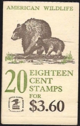 1981 18c American Wildlife, Booklet of 20 Scott 1880-18 1981 18c American Wildlife, Booklet of 20 Scott 1880-18
