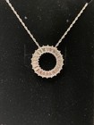 *NEW* ZALES Jeweler Sterling Silver White Lab-Created Baquette Sapphire Necklace — photo 1