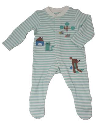 Ex Chainstore THREE Baby Grows Schlafanzüge Unisex 1 Monat NEU
