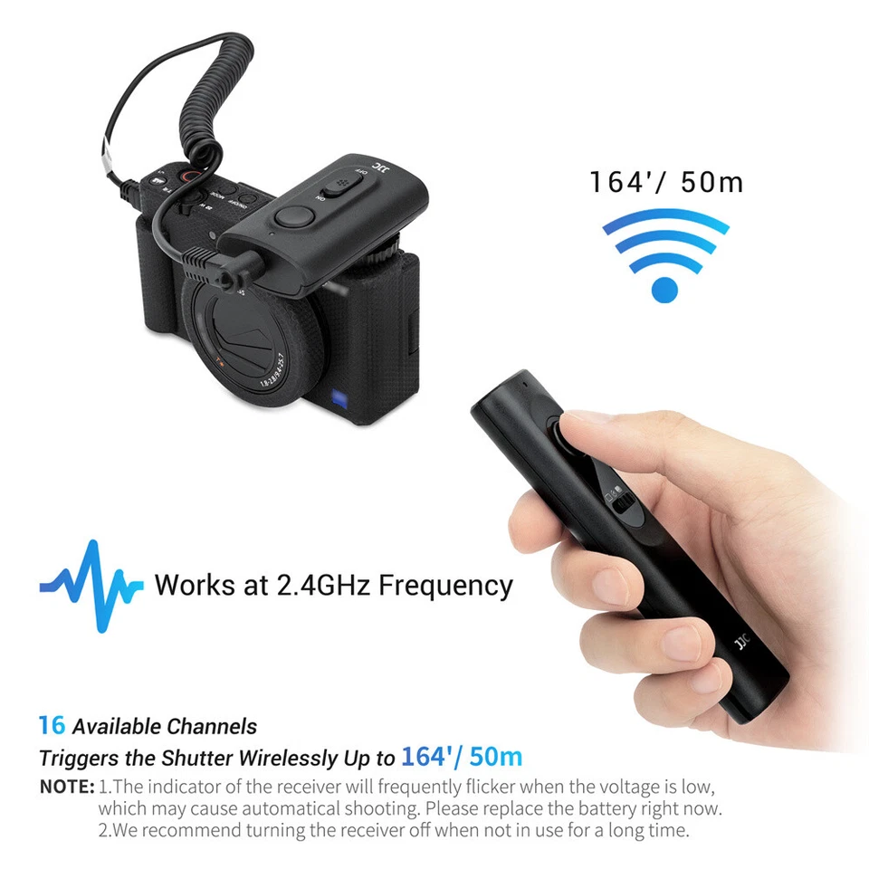 JJC Wireless Remote Control Shutter Release for Sony Cameras Replace RM-SPR1 - Image 3 of 4
