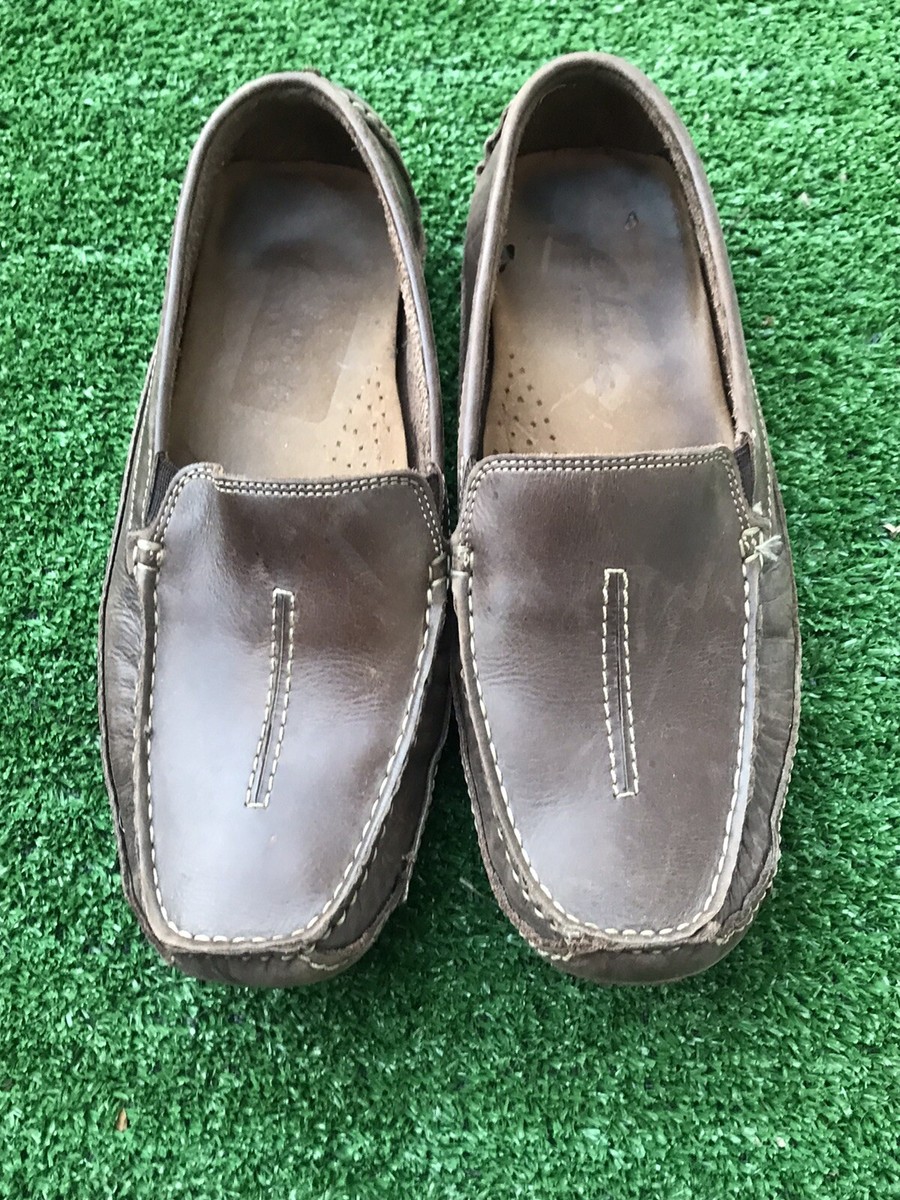 Clarks England 87706 Brown Leather Mansell Driving Loafers  display picture 1