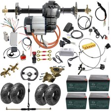 30" Go kart Rear Axle Electric 48v 1000w Differential Motor Wheels Assembly kit
