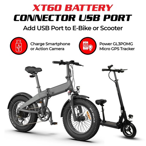 XT60 to USB Power Adapter for E-Bike Scooter – Charge Phone/GPS/Camera - Photo 8 sur 11