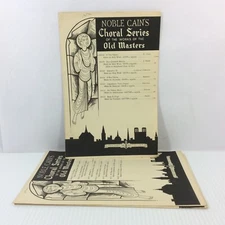 Noble Cains Choral Works Old Masters Choir Sheet Music Lot Octavo FD7 2364