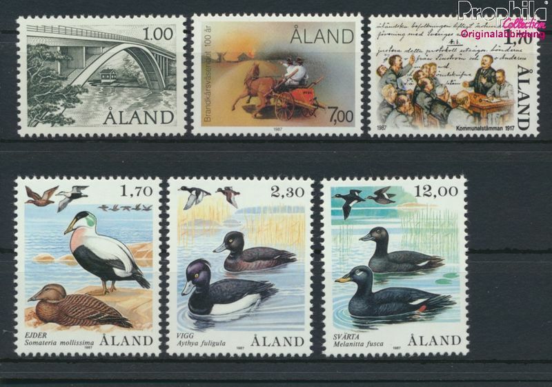 Briefmarke Finnland - Aland 1987, 100 Jahre Feuerwehr, Gestempelt, Katalog-Nr. 23 (kompl. Ausg.)
