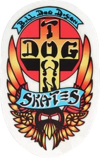 Dogtown Bull Dog Skateboard Decal Sticker - PACK OF 3