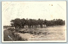 Postcard MI Lake Odessa Jordan Lake RPPC Real Photo Cabins Cottages on Lake R27