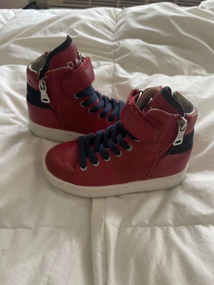 Dolce & Gabbana D&G Bambino 皮革高帮运动鞋 尺寸 Eu26/ US 9 — 第 3/4 张图片