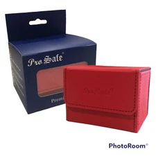 Pro Safe RED Premium Deck Case Gaming Card Holder Magnetic Storage Sealed 34162