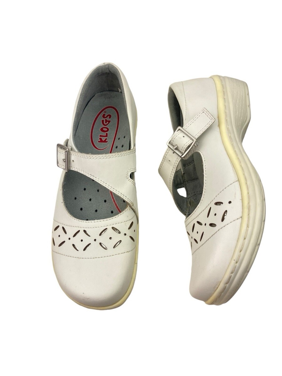 KLOGS.  Great nursing comfort shoes Klogs Womens Leather Slip-On Colorful Print Nurse Medical  main image 4