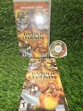 UNTOLD LEGENDS: BROTHERHOOD OF THE BLADE-2005 SONY PLAYSTATION PSP GH Tested