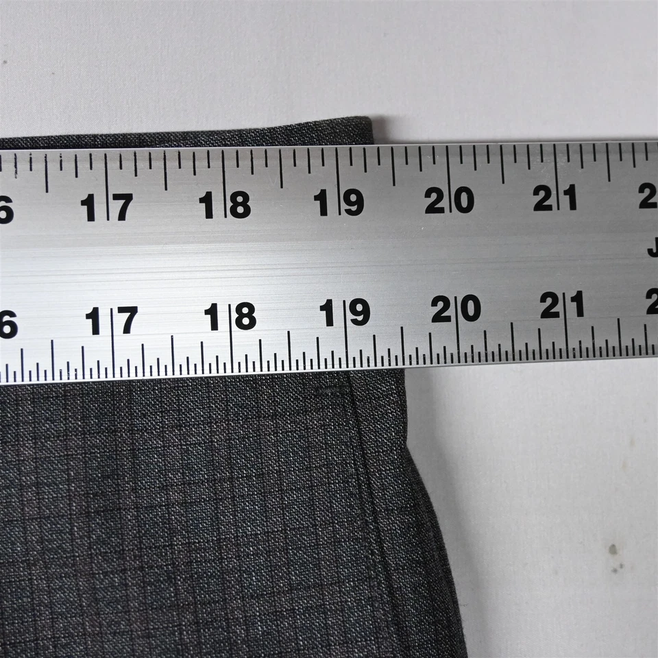 Jack Victor Riviera 38x32 Gray Check Koby 100% Wool Mens Dress Pants - Image 2 of 4