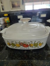 VTG Corning Ware Spice of Life 3 Piece Casserole Set with lids  1, 1 1/2, 2 Qts