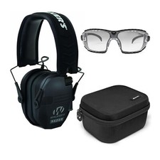 Walkers Razor Slim Electronic Muff Black with Case and Protection Glasses