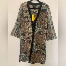 Citron Santa Monica NEW brocade duster Kimono cardigan size medium