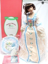 Paradise Galleries A Day At the Downs AMANDA 21" Musical Porcelain Doll w Stand