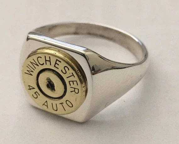 Mens bullet shop wedding ring