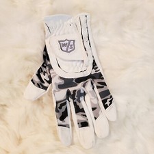 Youth WILSON Fit All Golf Gloves White/Black/Grey Left Hand One Size Blemish 