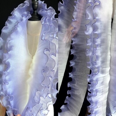 1/3/5yards Gradient Organza Ruffled Fabric Pleated Lace Trim Tulle Edge Sewing